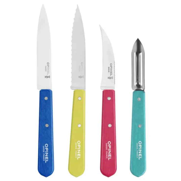 OPINEL Coffret 3 Couteaux de Cuisine et un Eplucheur Pop 80 Les Essentiels Outlet