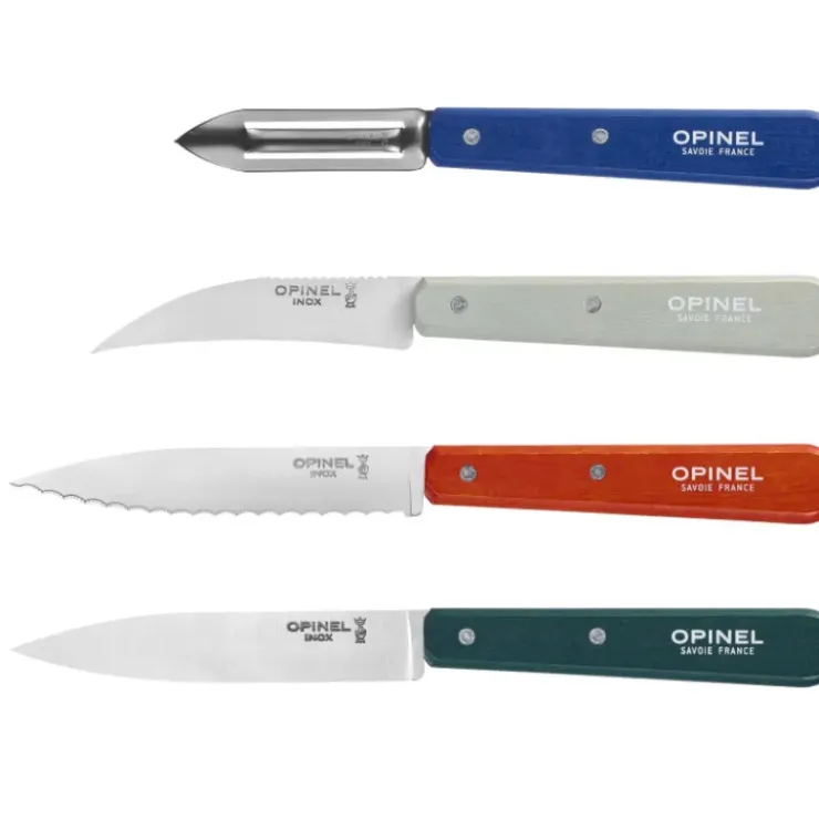 OPINEL Coffret 3 Couteaux de Cuisine et un Eplucheur Primo Les Essentiels Clearance
