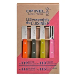 OPINEL Coffret 3 Couteaux de Cuisine et un Eplucheur Fifties Les Essentiels Clearance