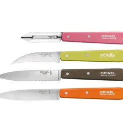 OPINEL Coffret 3 Couteaux de Cuisine et un Eplucheur Fifties Les Essentiels Clearance