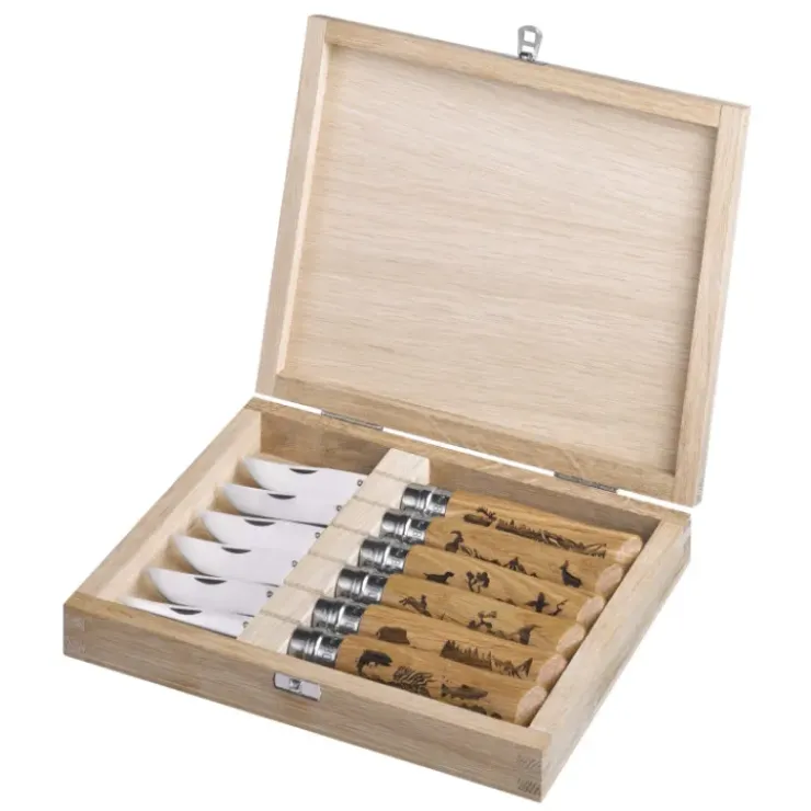 OPINEL Coffret 6 Couteaux Gravure Animalia