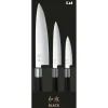 KAI Coffret 3 Couteaux Japonais Universel 10 cm Universel 15 cm et Chef 20 cm Wasabi Black Hot