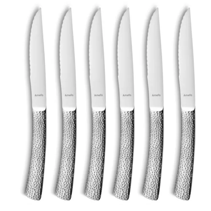 AMEFA Coffret 6 Couteaux Steak Bongo 23 cm Outlet