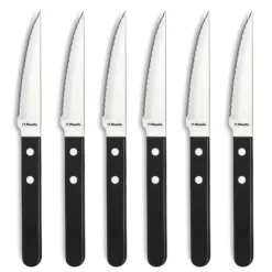 AMEFA Coffret 6 Couteaux Steak Pizza Noir 21,5 cm Clearance