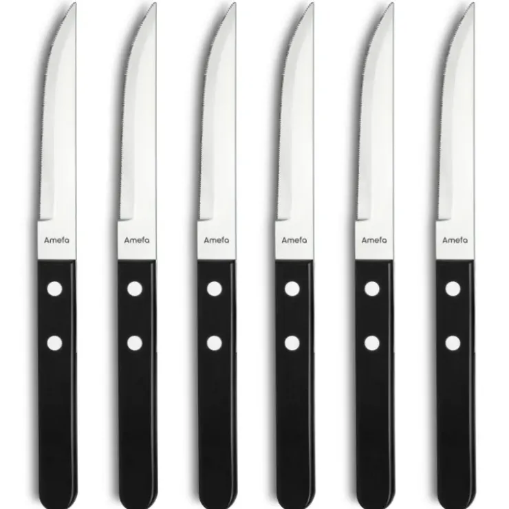 AMEFA Coffret 6 Couteaux Steak Pizza 21,6 cm Best