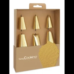 SCRAPCOOKING Coffret 6 Douilles Pâtissières Inox Dorées Clearance