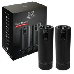 PEUGEOT Coffret 2 Moulins Electriques Sel & Poivre Noir Mat 15 cm Online