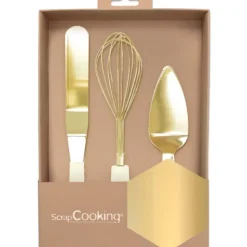 SCRAPCOOKING Coffret 3 Ustensiles Dorés Outlet