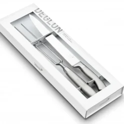 DEGLON Coffret Découpe Viande Couteau à Découper 22 cm et Fourchette Diapason 21 cm Oryx Déglon