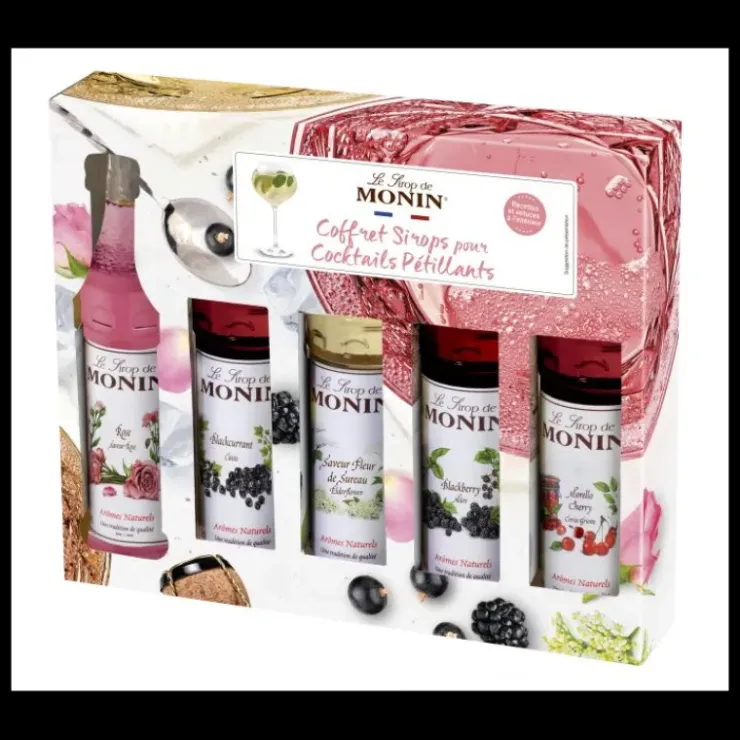 MONIN Coffret Dégustation Sirops pour Cocktails et Pétillants 5 x 5 cl Outlet