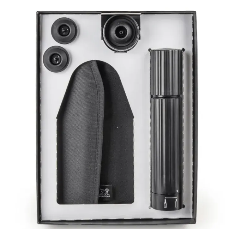 PEUGEOT Coffret Pompe à Vin et Champagne Double Manuelle ABS + Rafraichisseur Frizz Noir Sale