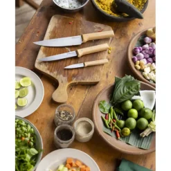 OPINEL Coffret Trio Couteaux de Cuisine Parallèle