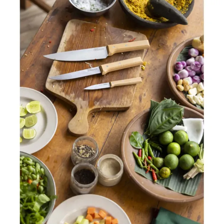 OPINEL Coffret Trio Couteaux de Cuisine Parallèle