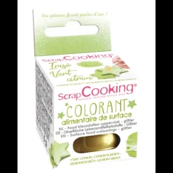 SCRAPCOOKING Colorant Alimentaire de Surface Irisé Vert Citron 5 g Best