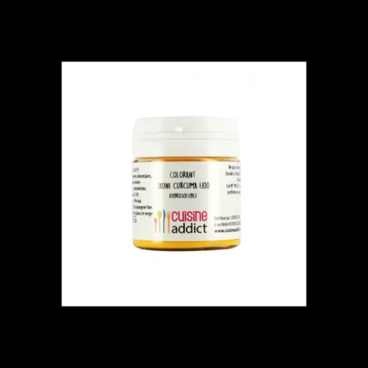 CUISINEADDICT Colorant alimentaire Jaune Curcuma E100 15g Poudre Hydrosoluble New