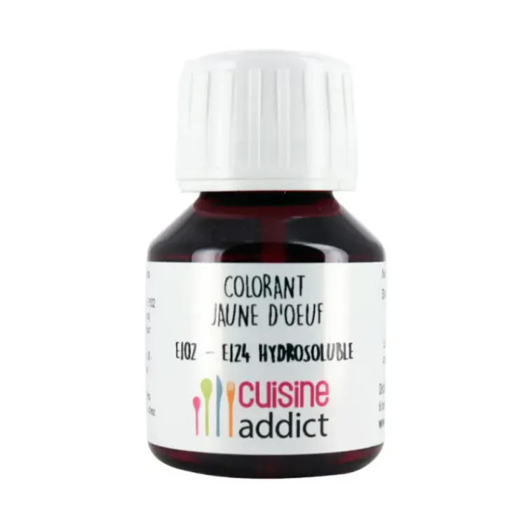 CUISINEADDICT Colorant Alimentaire Jaune d'Oeuf E102/E124 Liquide 58 ml Clearance