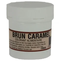MALLARD FERRIERE Colorant alimentaire Marron Brun Caramel E102/E129/E151 Poudre Hydrosoluble 20g Clearance