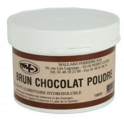 MALLARD FERRIERE Colorant alimentaire Marron Brun Chocolat E102/E129/E151 Poudre Hydrosoluble 100g New