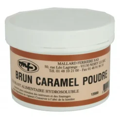 MALLARD FERRIERE Colorant alimentaire Marron Brun Caramel E102/E129/E151 Poudre Hydrosoluble 100g New