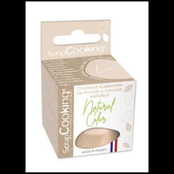 SCRAPCOOKING Colorant Alimentaire Naturel Beige Lin 10 g Hot