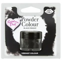 RAINBOW DUST Colorant Alimentaire Noir en Poudre Black Magic 2 g Hot