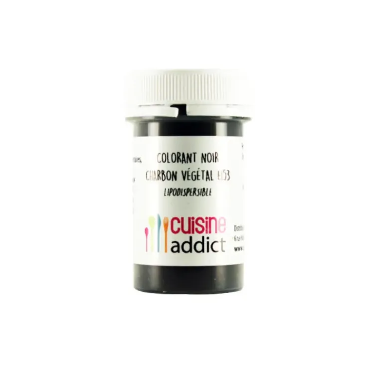 CUISINEADDICT Colorant alimentaire Noir Charbon Végétal E153 8g Poudre Lipodispersible Sale