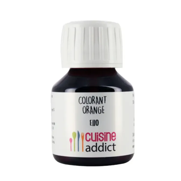 CUISINEADDICT Colorant Alimentaire Orange E110 Liquide 58 ml