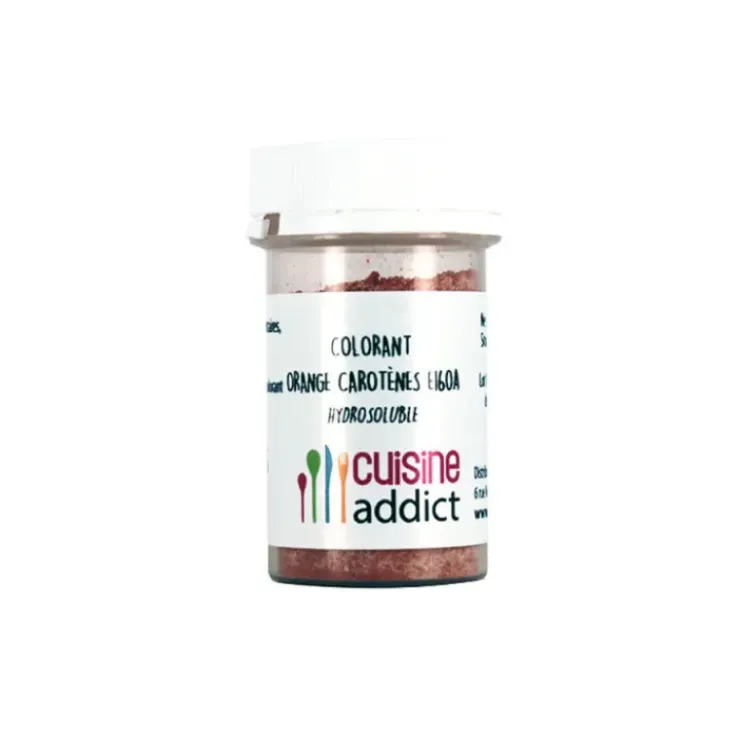 CUISINEADDICT Colorant alimentaire Orange Carotène E160A 10g Poudre Hydrosoluble Clearance