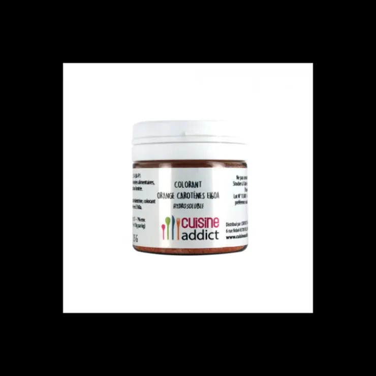 CUISINEADDICT Colorant alimentaire Orange Carotène E160A 25g Poudre Hydrosoluble Outlet