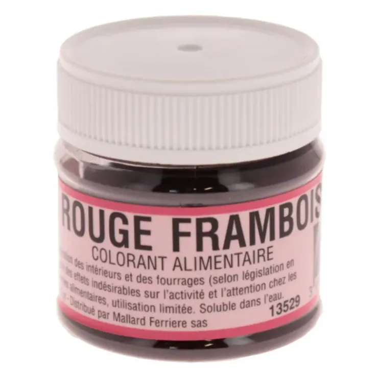 MALLARD FERRIERE Colorant alimentaire Rouge Framboise E122 Poudre Hydrosoluble 20g Best
