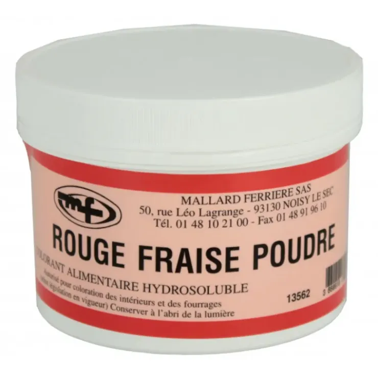 MALLARD FERRIERE Colorant alimentaire Rouge Fraise E129 Poudre Hydrosoluble 50g Sale