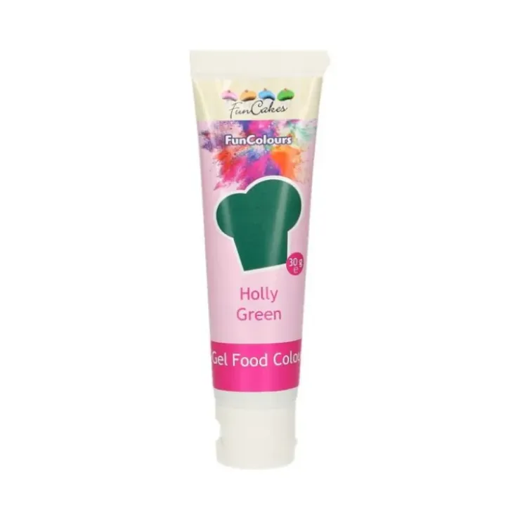 FUNCAKES Colorant gel alimentaire Vert houx 30 g Discount