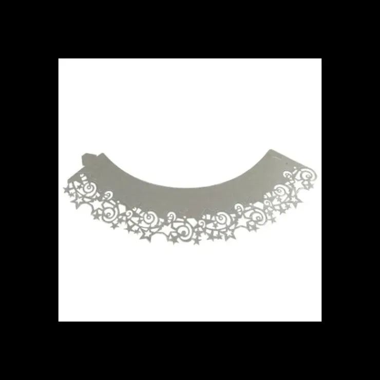 PME Contour Cupcakes Etoile Argenté (x12) Outlet