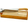 MALLARD FERRIERE Couteau à pain sur socle bois verni 25 cm Online