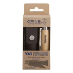 OPINEL Couteau de Poche N°8 en Inox avec Etui Hêtre Sale