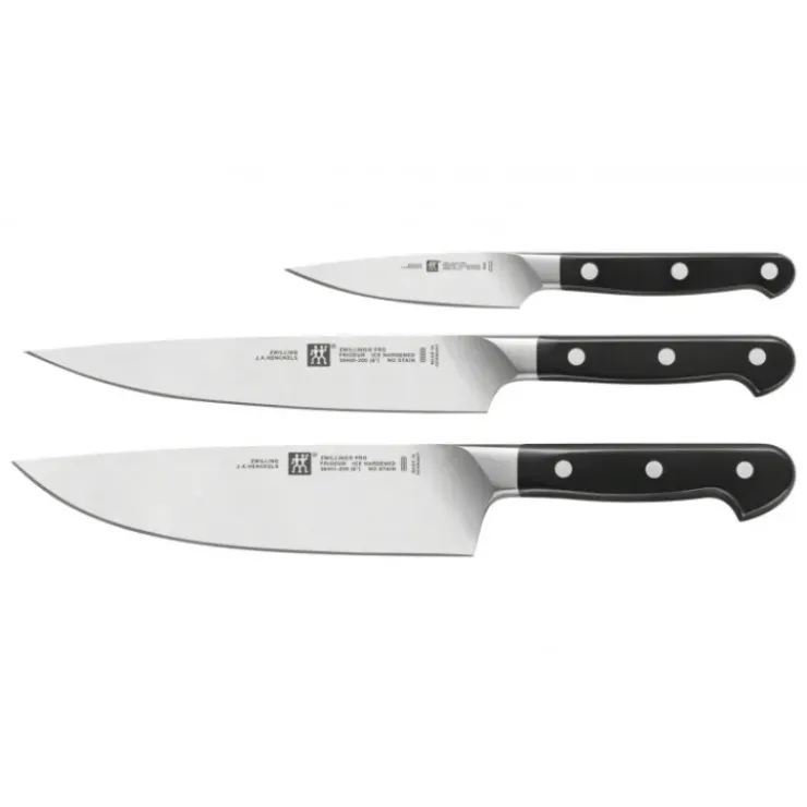 ZWILLING Couteau D'office 10 cm, Couteau de Chef 20 cm et Couteau Tranchelard 20 cm PRO Best