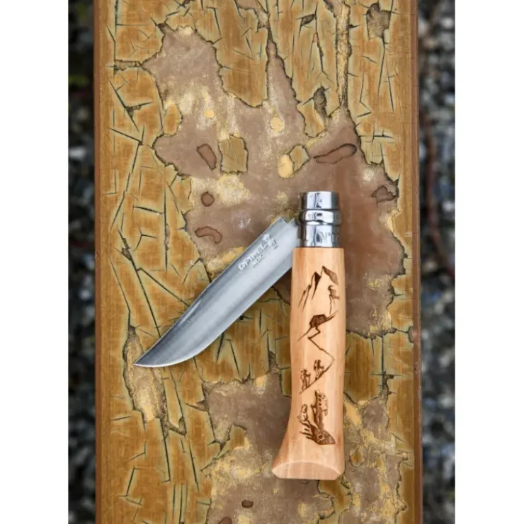 OPINEL Couteau N°8 Gravure Randonnée Sport Clearance