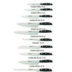 ARCOS Couteau Santoku 19 cm MANHATTAN Noir Hot