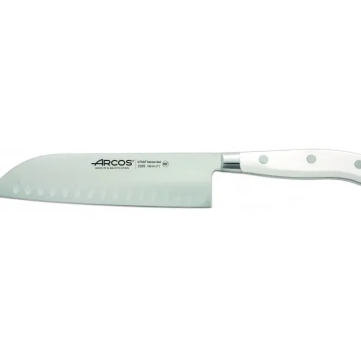 ARCOS Couteau Santoku Acier Inoxydable 18 cm RIVIERA blanc Hot