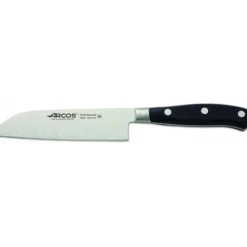ARCOS Couteau Santoku alvéolé 14 cm RIVIERA noir Discount