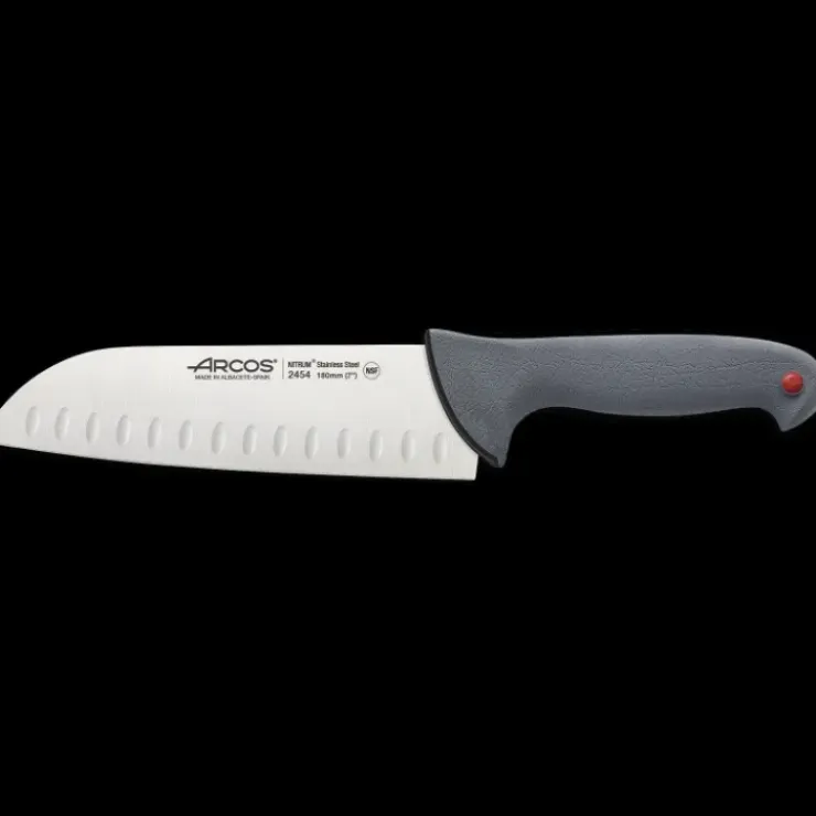 ARCOS Couteau Santoku Rouge 18 cm COLOUR PROF Outlet
