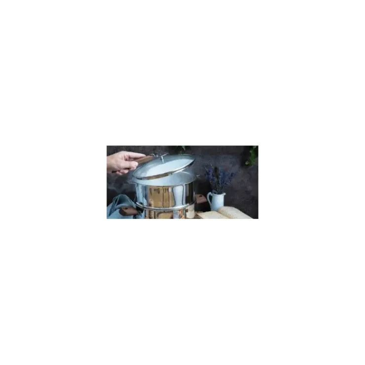 CRISTEL Couvercle Plat en Verre Trempé 24 cm Strate Amovible Hot