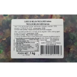 CUISINEADDICT Cubes de Melon confit tricolores 1 kg Sale