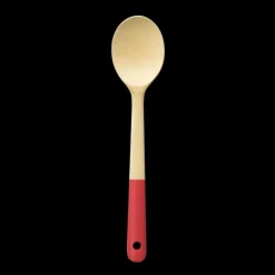 PEBBLY Cuillère de Cuisine Bambou 30 cm Rouge Discount