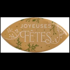 FLORENSUC Décor Chocolat Blond Feuilles Joyeuses Fêtes (x 84) Clearance