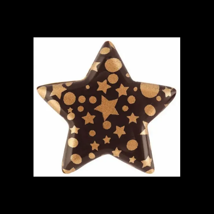 FLORENSUC Décor en Chocolat Etoile Scintillante 3,7 cm (x112) New