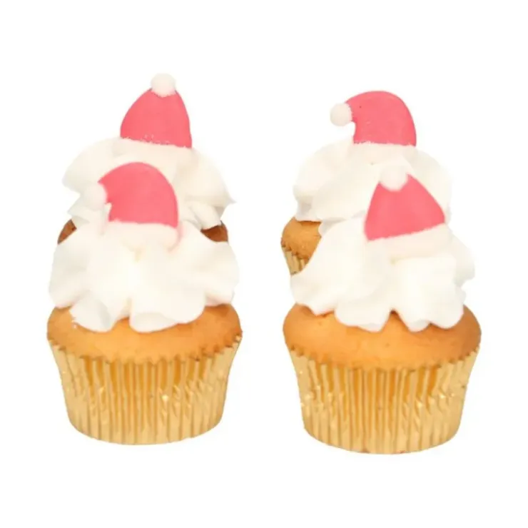 FUNCAKES Décor en Sucre Bonnet de Père Noël (x8) Best