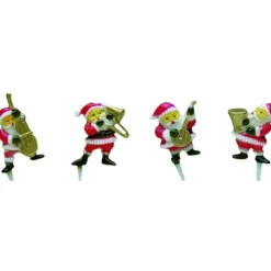 CUISINEADDICT Décor Pères Noël musiciens 4 modèles assortis x48 Outlet