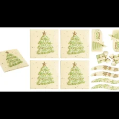 FLORENSUC Décoration Bûche de Noël en Chocolat Blanc Joyeux Noël (x48) New