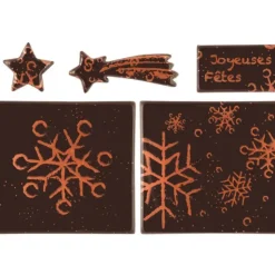 FLORENSUC Décoration de Bûche de Noël Chocolat Joyeuses Fêtes (x1) Best
